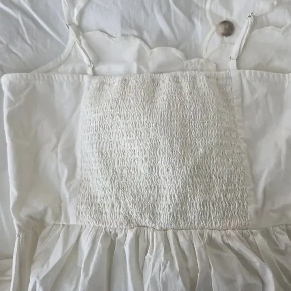 J. Crew Factory Scallop-Trim Button-Front Midi Dress Size 4 NWT - Picture 6 of 8